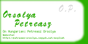 orsolya petreasz business card